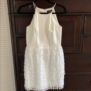 White frilly dress